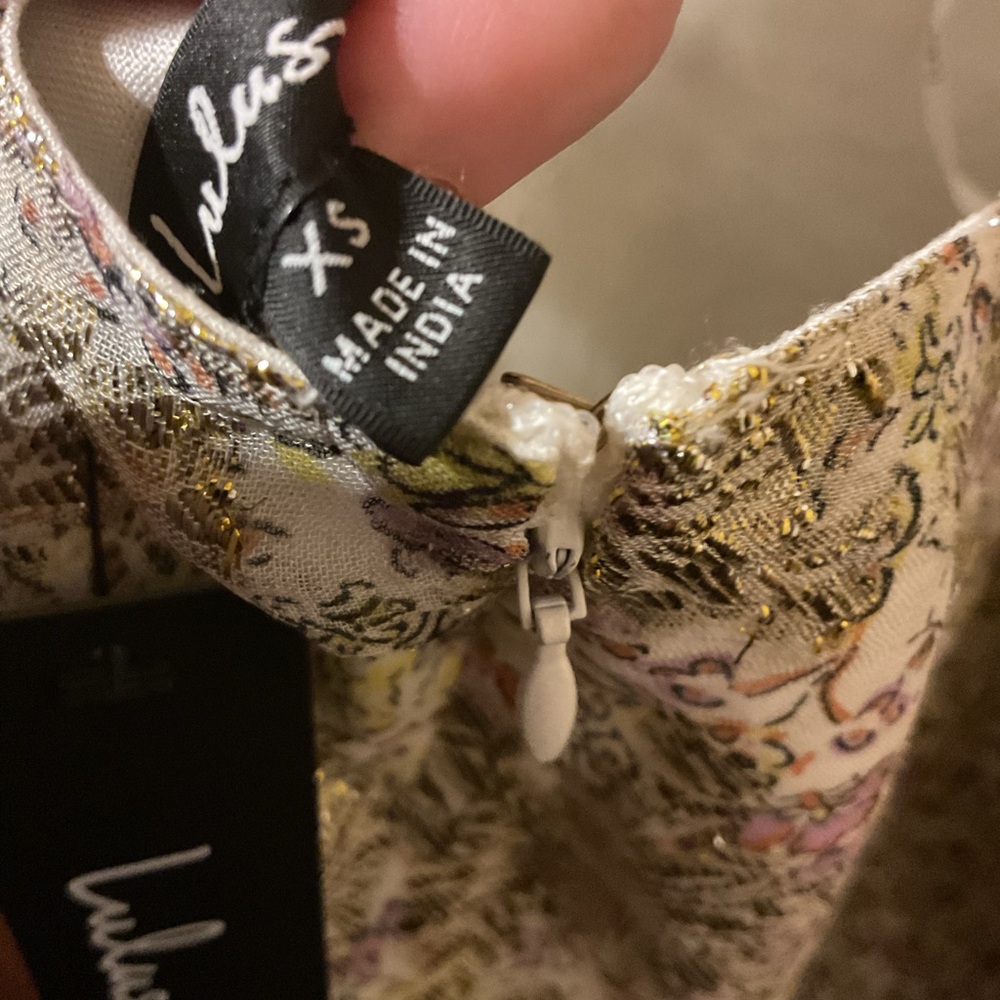 Lulu's Cream Sheath Dress Sleeveless Scoop Neck Wedding Guest NWT - Picture 3 of 7